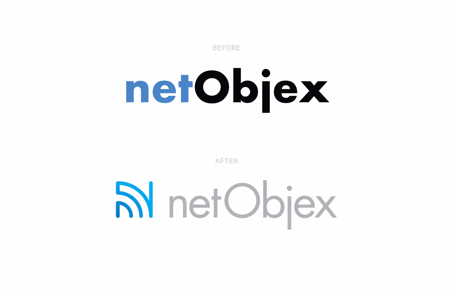Redesign of a logo for a company called "Net Objex."